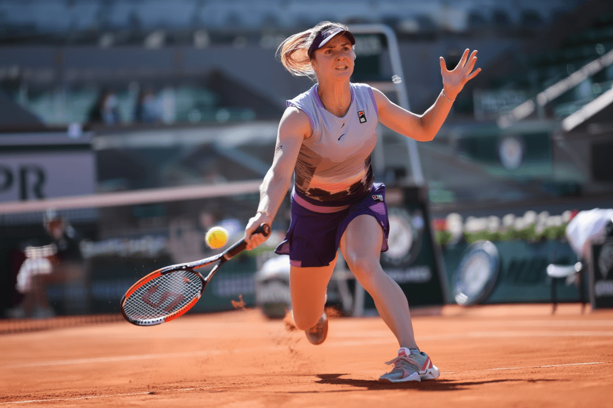 Элина Свитолина форхенд грунт Roland Garros 2026