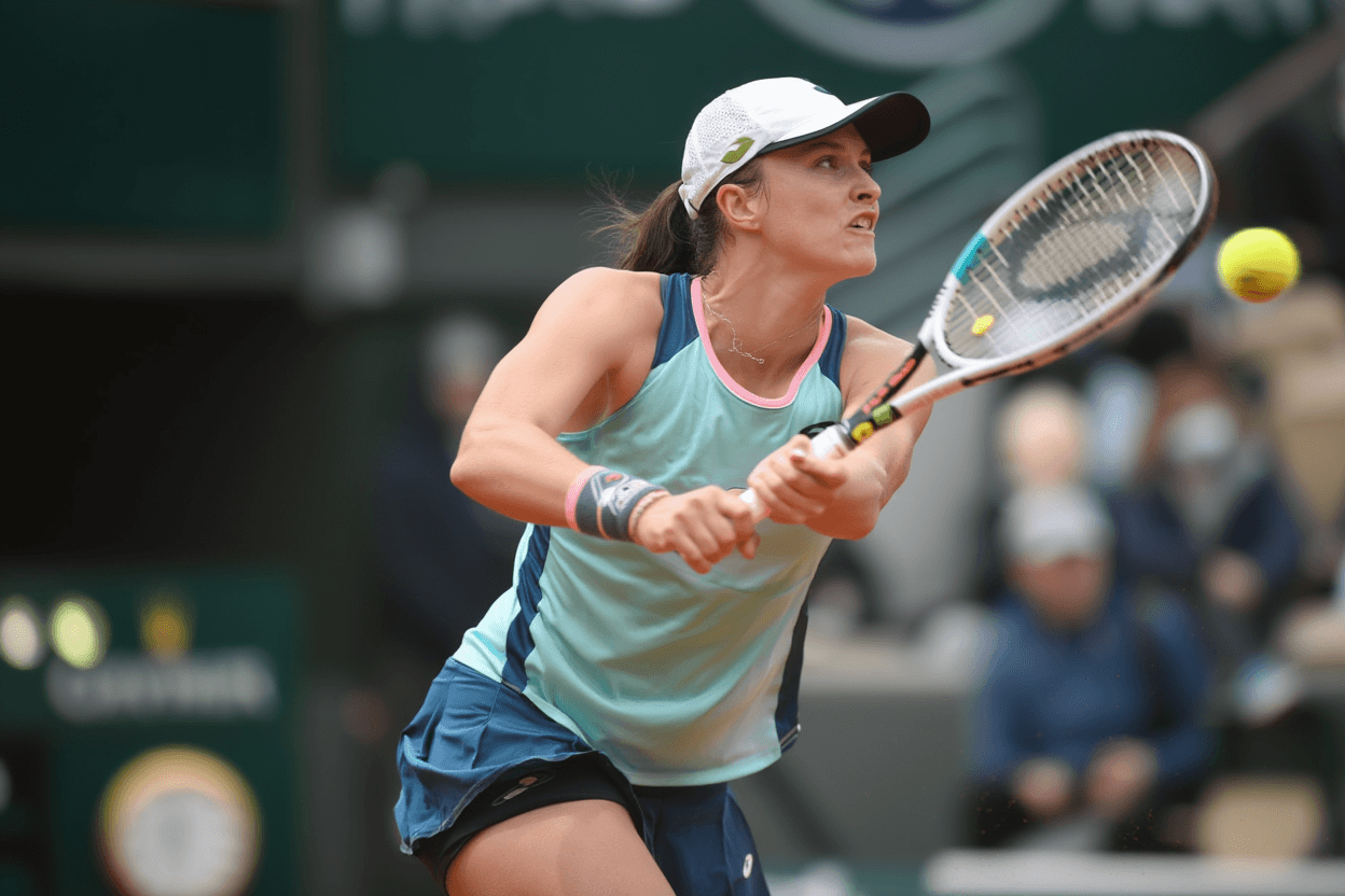 Ига Свёнтек форхенд чемпион Roland Garros 2026